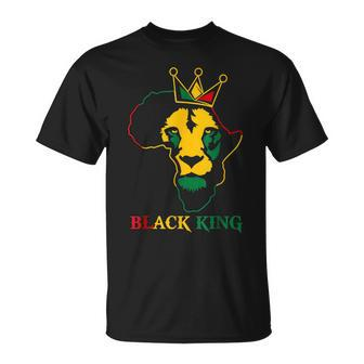 Lion Black King African American Black History Month Pride T-Shirt - Seseable