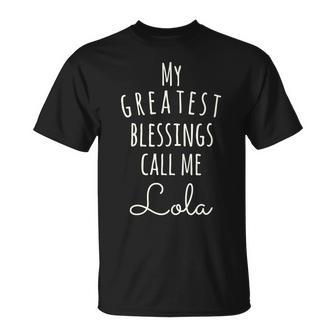 Lola For Grandma Blessed Lola Unisex T-Shirt | Mazezy