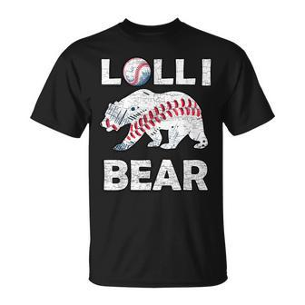 Lolli Bear Baseball Grandma Grandmother Granny And Pop Unisex T-Shirt | Mazezy