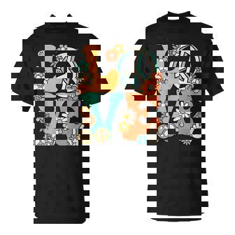 Love 60S 70S Party Outfit Groovy Hippie Costume Peace Sign Unisex T-Shirt | Mazezy