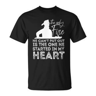 I Love My Firefighter From Wife To Husband T-shirt - Thegiftio UK