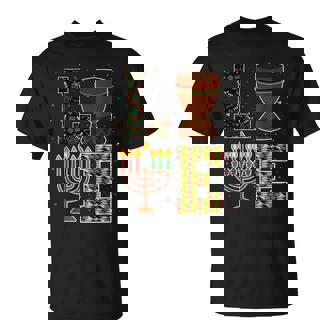 Love Happy Kwanzaa Decorations Unity Cup Kinara Candles T-shirt - Thegiftio