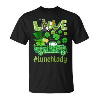 Love Lunch Lady Gnome Shamrock Saint Patricks Day T-Shirt - Seseable