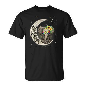 I Love You To The Moon And Back Elephant Moon Back T-shirt - Thegiftio UK