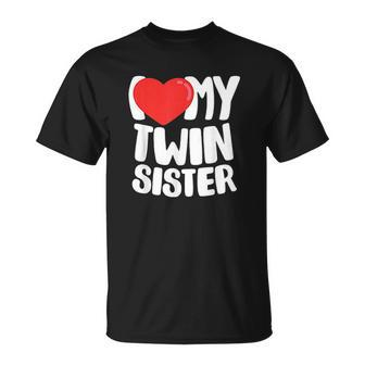 I Love My Twin Sister Birthday T-shirt - Thegiftio UK