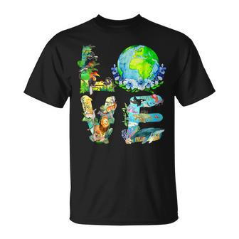 Love World Earth Day 2023 Planet Environmental Animal Unisex T-Shirt | Mazezy