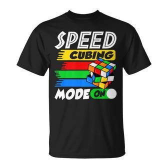 Lover Speed Cubing Mode On Cube Puzzle Cuber T-Shirt - Seseable