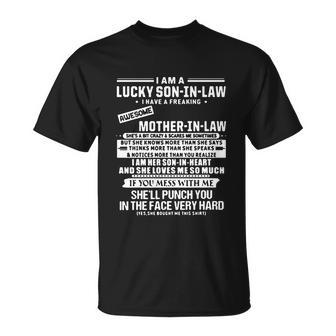 Lucky Soninlaw I Have A Freaking Awesome V2 Unisex T-Shirt - Monsterry UK
