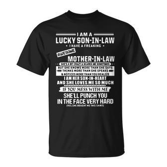 Lucky Soninlaw I Have A Freaking Awesome V3 Unisex T-Shirt - Monsterry UK
