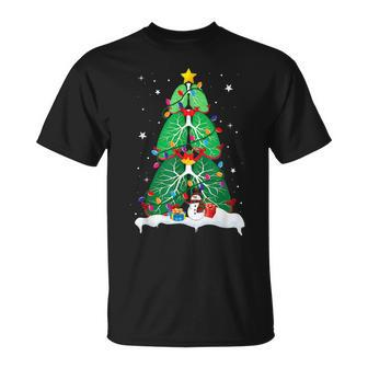 Lung Christmas Tree Respiratory Therapy 2022 Xmas Therapist T-shirt - Seseable