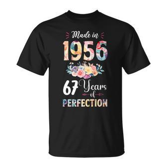 Made In 1956 Floral 67 Year Old 67Th Birthday For Girls T-shirt - Thegiftio UK