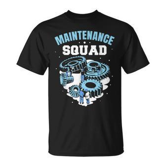 Maintenance Squad Men Worker Maintenance Man Technician T-Shirt - Seseable