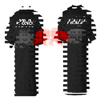 Mama Bear Papa Bear Baby Bear Christmas Mama Bear Plaid T-shirt - Thegiftio