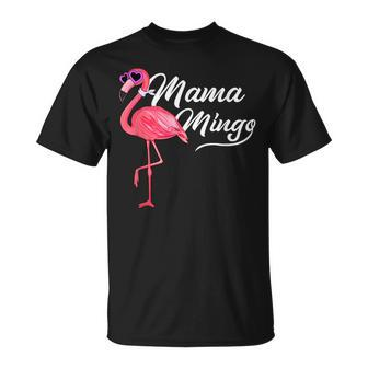 Mamamingo Mama Pink Flamingo Mom Bird Mommy Grandma Unisex T-Shirt | Mazezy