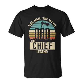 Man Myth Legend Dad Chief Amazing Daddy Novelty Gift Unisex T-Shirt - Monsterry AU