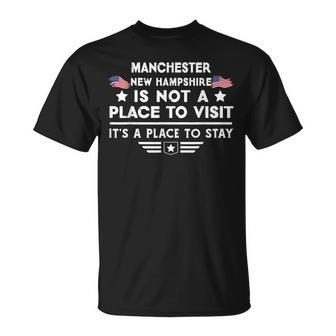 Manchester New Hampshire Ort Zum Besuchen Bleiben Usa City T-Shirt - Seseable