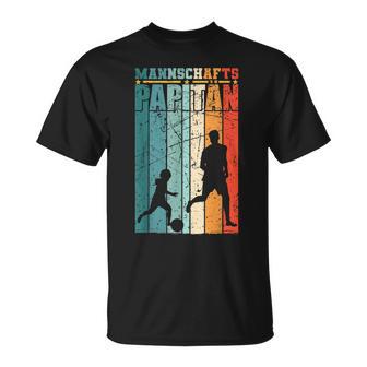 Mannschaftspapitän Vater Sohn Fußballer Fußball Papa T-Shirt - Seseable