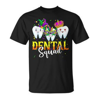 Mardi Gras Carnival Dental Squad New Orlean Dentist Student T-Shirt - Seseable