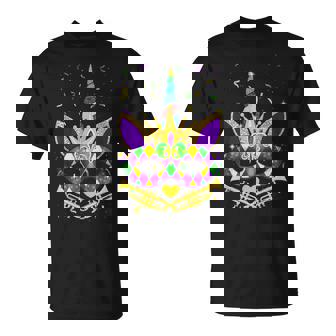 Mardi Gras Costume With Cute Unicorn Mask Girls Women Kids T-shirt | Seseable UK