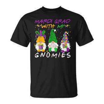 Mardi Gras With My Gnomies Costume Outfit Gnome Mardi Gras T-Shirt - Seseable