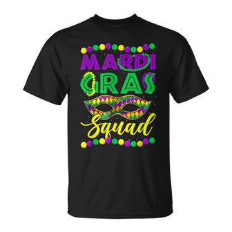 Mardi Gras Squad Festival Party Costume Outfits V2 T-Shirt - Seseable