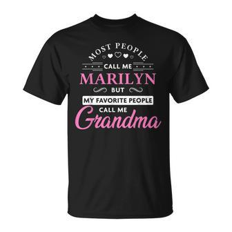 Marilyn Name Gift Personalized Grandma Unisex T-Shirt | Mazezy