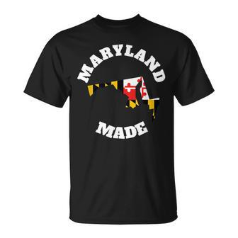Maryland Made State Flag Made In Maryland T-Shirt - Seseable