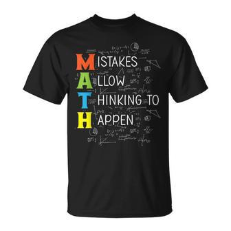 Math Mistakes Allow Thinking To Happen V2T-shirt - Seseable