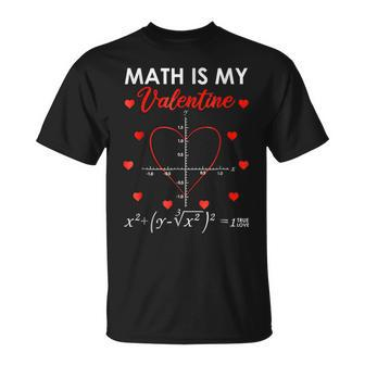 Math Is My Valentine Hearts Equation Valentines Day T-Shirt - Seseable