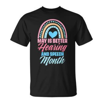 May Is Better Hearing And Speech Month Slp Pathologist T-shirt - Thegiftio UK