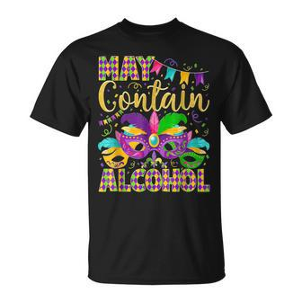 May Contain Alcohol Mardi Gras 2023 Party Costume T-Shirt - Seseable