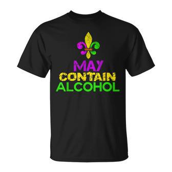 May Contain Alcohol Mardi Gras 2023 V3 T-Shirt - Seseable