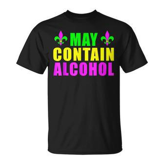 May Contain Alcohol Mardi Gras Party 2023 T-Shirt - Seseable