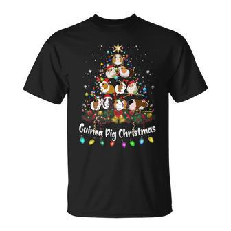 Meerschweinchen Weihnachtsbaum T-Shirt, Weihnachtspyjama für Tierfreunde - Seseable