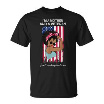 Melanin Black African American Women Us Veteran And Mother T-shirt - Seseable