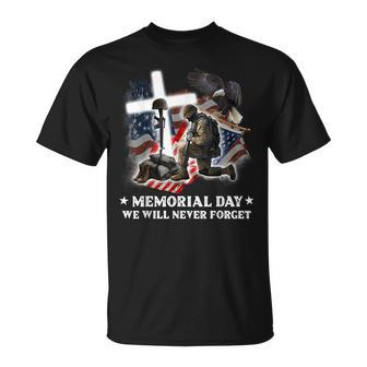 Memorial Day We Will Never Forget Veteran Day For T-shirt - Thegiftio UK