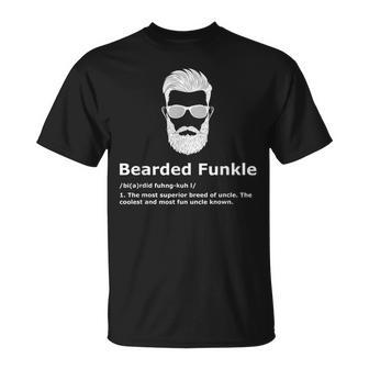 Mens Bearded Funkle Funny Uncle Definition Unisex T-Shirt | Mazezy DE