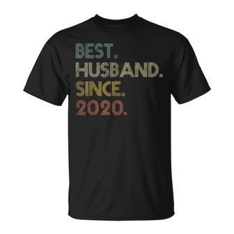 Mens Best Husband Since 2020 Epic Couple 2Nd Wedding Anniversary Unisex T-Shirt | Mazezy