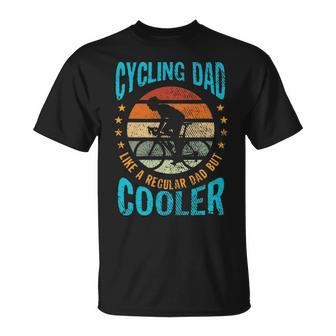 Mens Cycling Dad - Bike Rider Cyclist Fathers Day Vintage Gift Unisex T-Shirt - Seseable