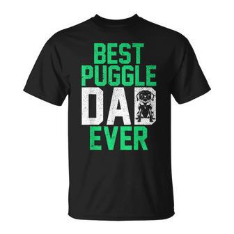 Mens Dog Lover Puggle Dad Pet Owner Fathers Day Animal Puggle Unisex T-Shirt | Mazezy