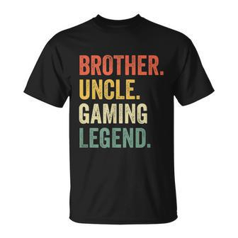 Mens Funny Gamer Brother Uncle Gaming Legend Vintage Video Game Tshirt Unisex T-Shirt - Monsterry CA