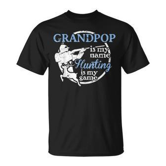 Mens Hunting Grandpop Fathers Day Gift For Dad Or Grandpa Hunter Unisex T-Shirt - Seseable