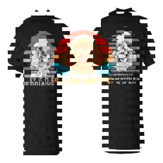 Mens Mens Quote Best Dog Dad Ever Vintage Poodle Lover Gift Gift For Men Unisex T-Shirt | Mazezy