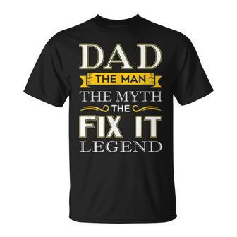 Mens Mr Fix It Dad Gifts Handy Man Dad Fathers Day Gift Unisex T-Shirt - Seseable