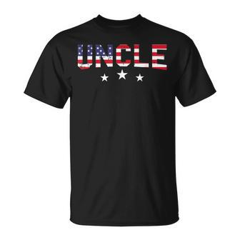 Mens Uncle 4Th Of July Vintage Stars And Stripe Patriotic Unisex T-Shirt | Mazezy