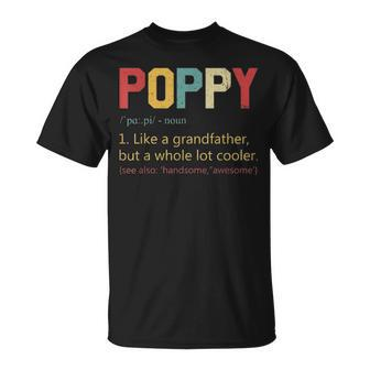 Mens Vintage Poppy Definition T Fathers Day Gifts For Dad Unisex T-Shirt - Seseable