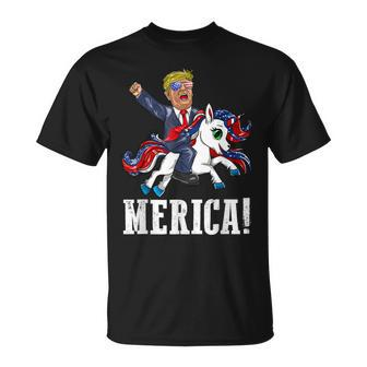 Merica Flag Sunglasses Unicorn Trump America First T-shirt - Thegiftio UK