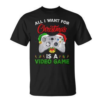 Merry Christmas All I Want For Christmas Is A Videogame T-shirt - Seseable
