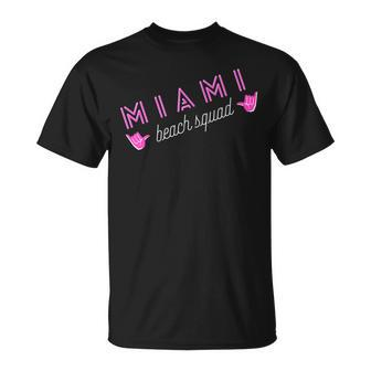 Miami Florida Souvenir Beach Squad Unisex T-Shirt | Mazezy