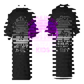 Military Child Month Purple Up For Military Kids Vintage Unisex T-Shirt | Mazezy